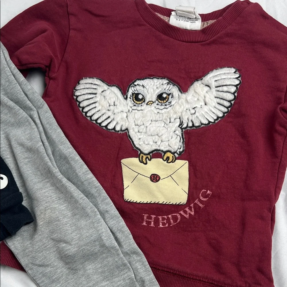 Kids Black Skeleton One-Piece‎ Pajamas & Harry Potter set 2T